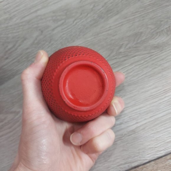 Japanese Cast Iron Tea Cups Mugs Pair 2pcs Red Teacup Cup Set of 2 Home Décor - Picture 10 of 10